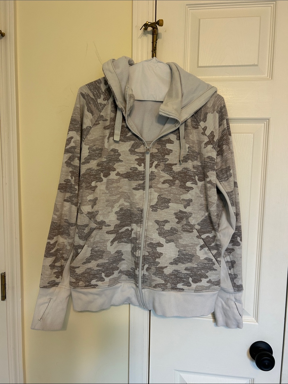 Athleta camo zip hoodie
